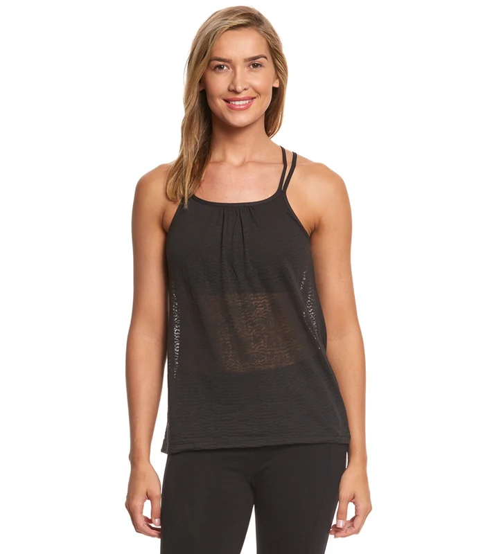prAna Mika Strappy Yoga Tank Top Black / XS