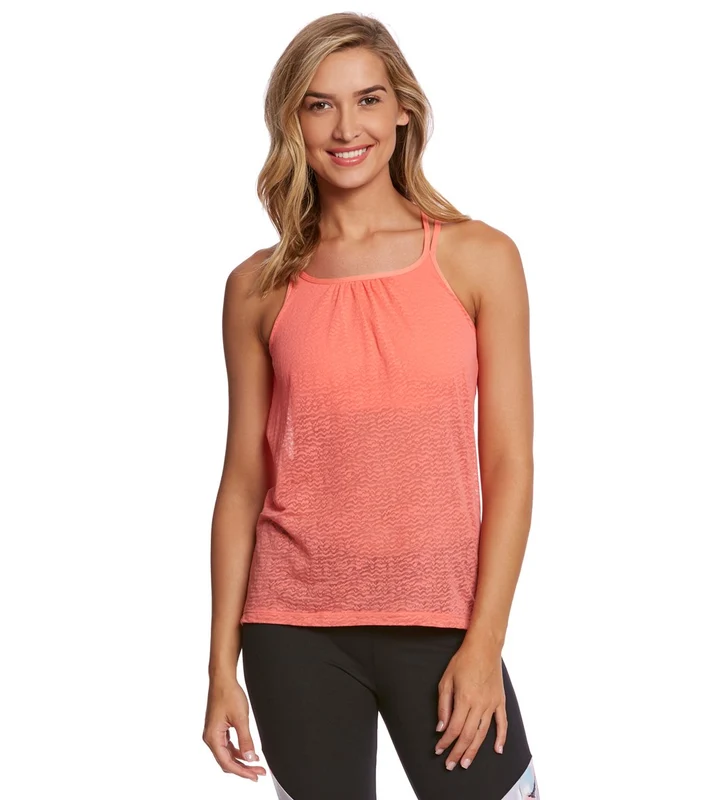 prAna Mika Strappy Yoga Tank Top Summer Peach / M