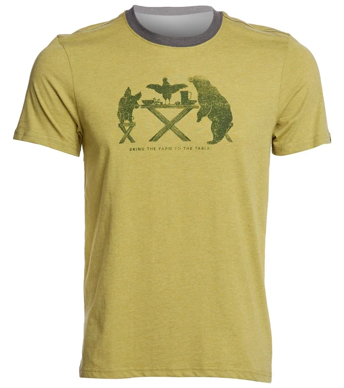prAna Men's Farm to Table Ringer Short Sleeve Pear / XXL