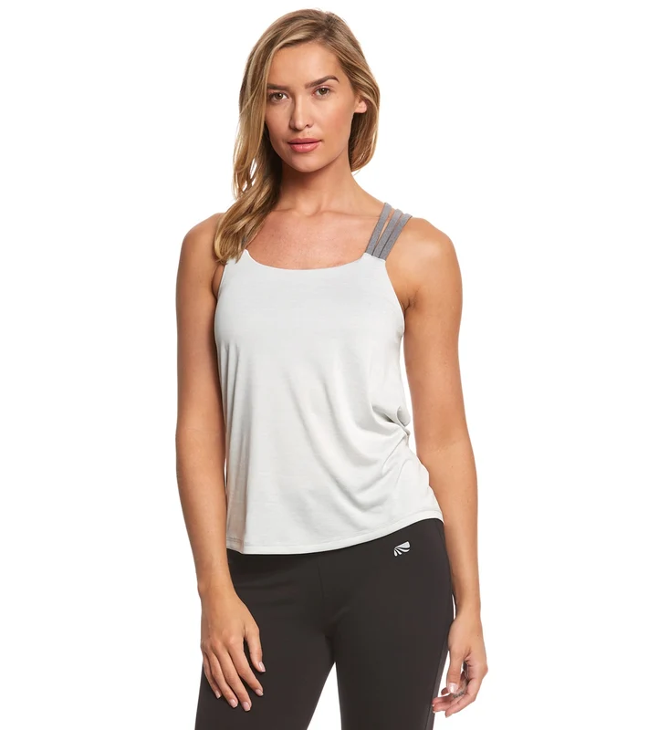 prAna Waterfall Yoga Tank Top Silver / XS
