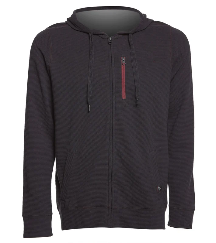 prAna Men's Wes Full Zip Hoodie Black / L