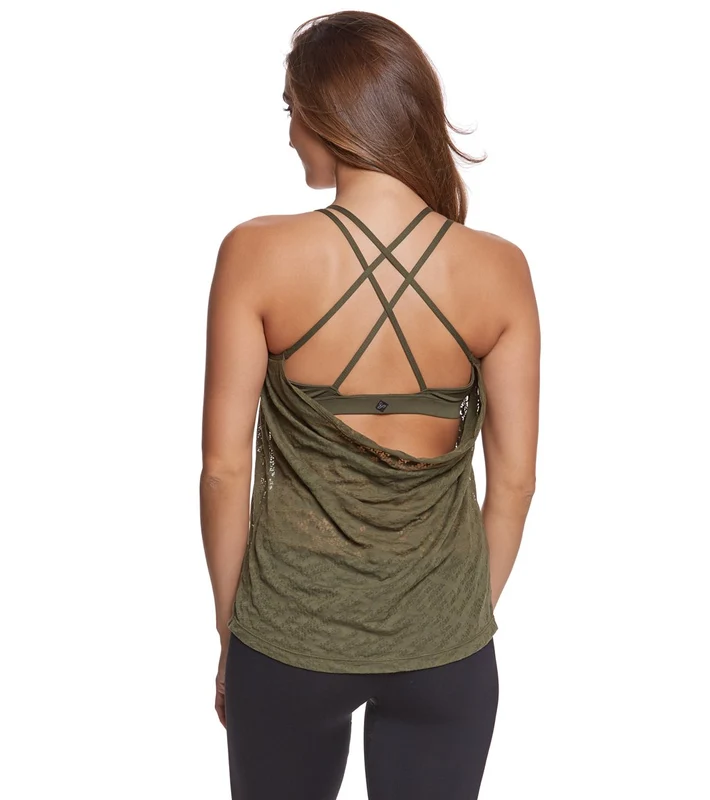 prAna Mika Strappy Yoga Tank Top Cargo Puzzled / M