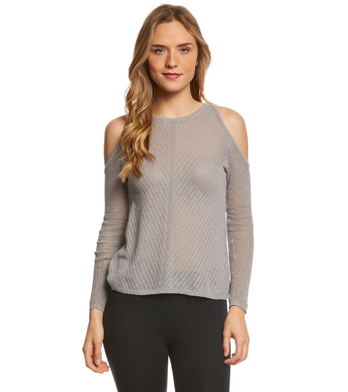 prAna Invision Yoga Sweater Silver / L
