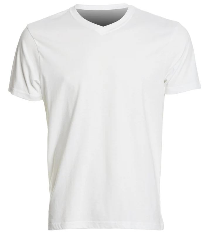 prAna Men's V Neck Short Sleeve Workout Tee White / XL