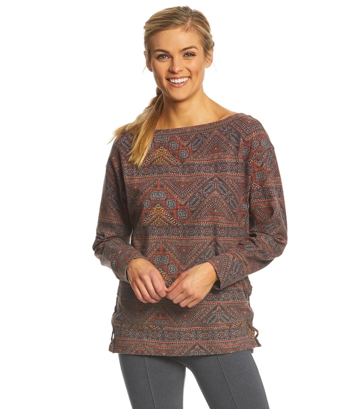 prAna Ostara Yoga Pullover Volcanic Plum Aster / L