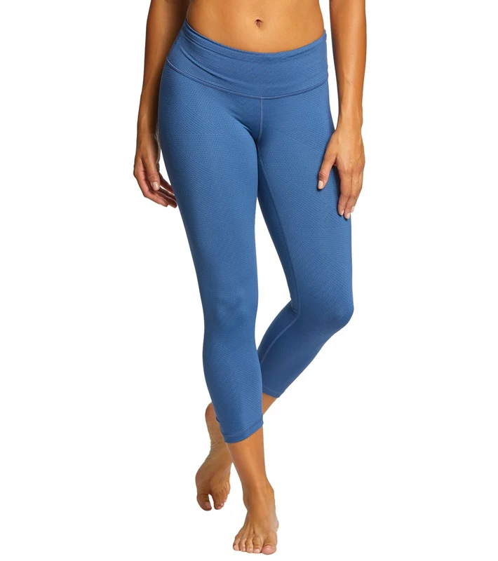 prAna Misty Yoga Capris Equinox Blue Geo / XL