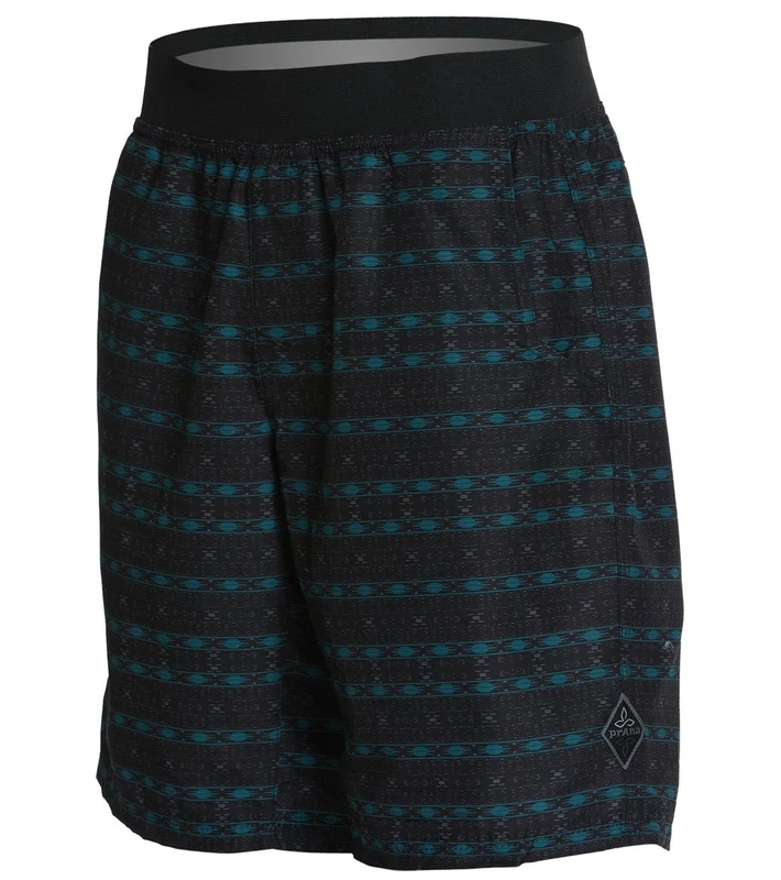prAna Men's Mojo Yoga Shorts Black Cenote / L