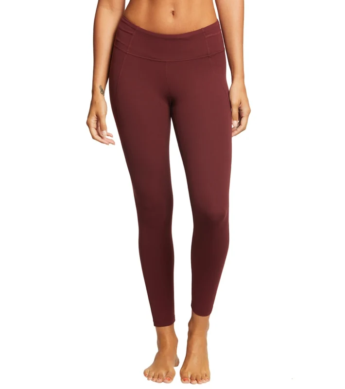 prAna Momento 7/8 Yoga Leggings Black Cherry / S