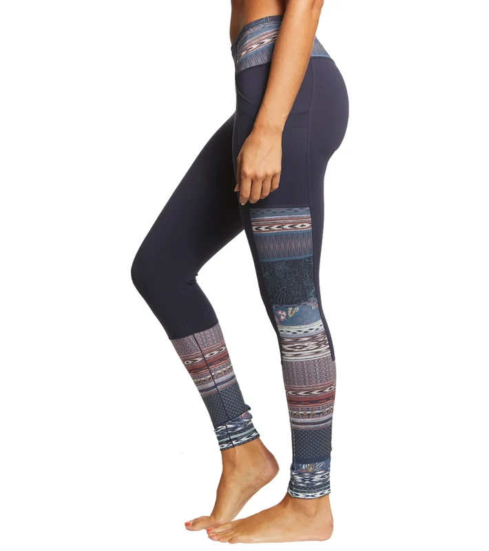 prAna Blue Highway 7/8 Yoga Leggings Blue Pioneer / L