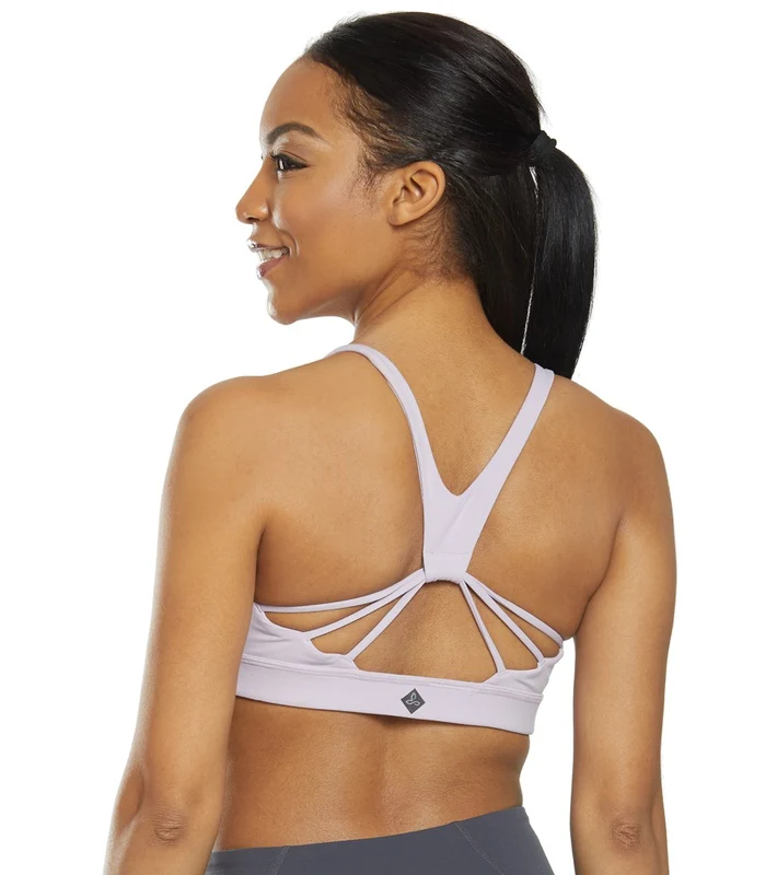 prAna Momento Yoga Sports Bra Bleached Lavender / M