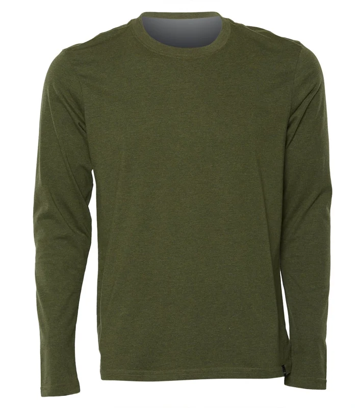 prAna Men's Long Sleeve Tee Cargo Green Heather / M