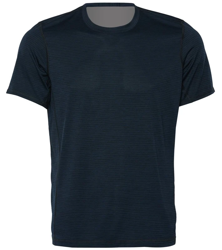 prAna Men's Hardesty Short Sleeve Tee Black Stripe / S