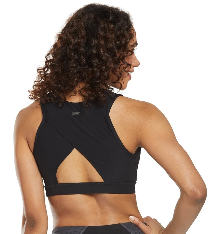 prAna Lupita Crop Bra Top Black / S