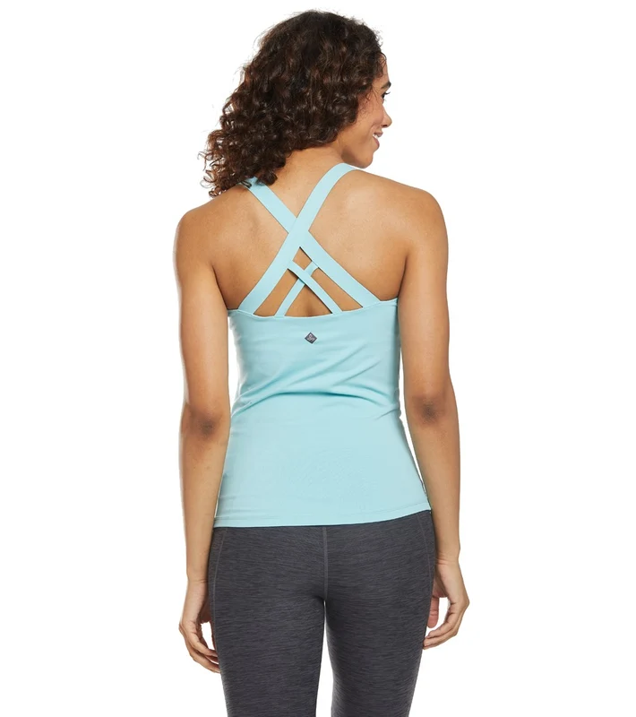 prAna Verana Yoga Support Tank Top Iced Aqua / XL
