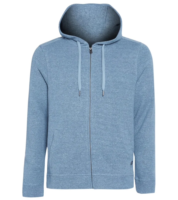 prAna Men's Outlyer Full Zip Hoodie Blue Note Heather / XL
