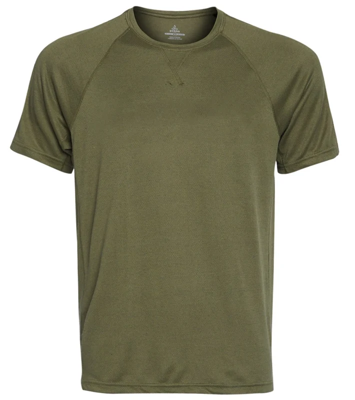 prAna Men's Transverse Short Sleeve Crew Vert Green / L