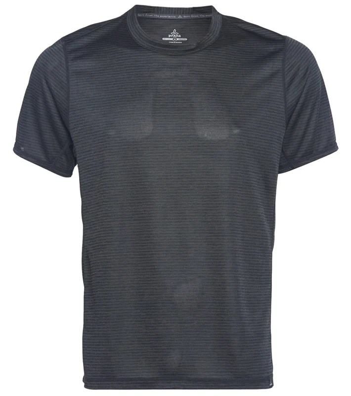 prAna Men's Hardesty Short Sleeve Tee Black Out / M