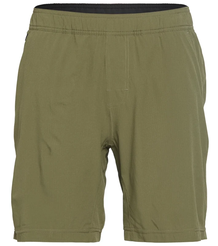 prAna Men's Heiro 8" Inseam Yoga Shorts Rye Green / L
