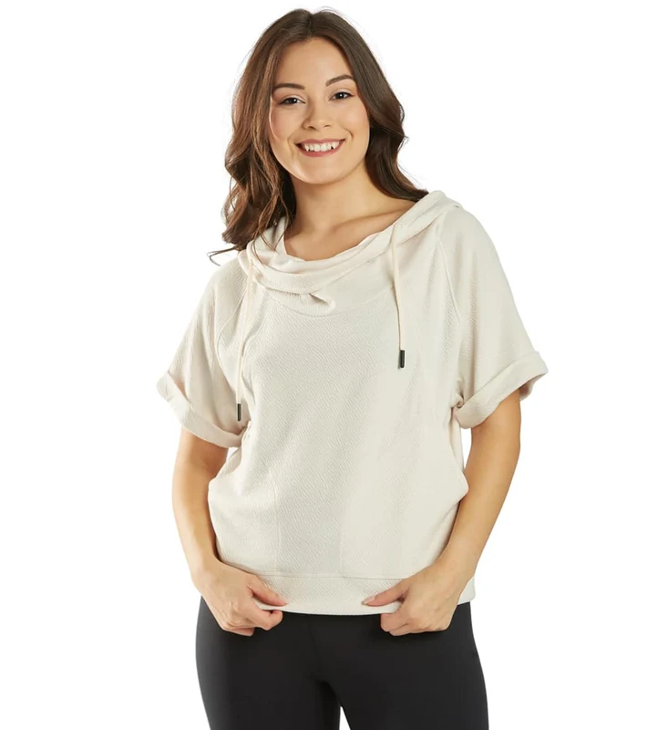 prAna Sunrise Crop After Yoga Pullover Dream Dust / M