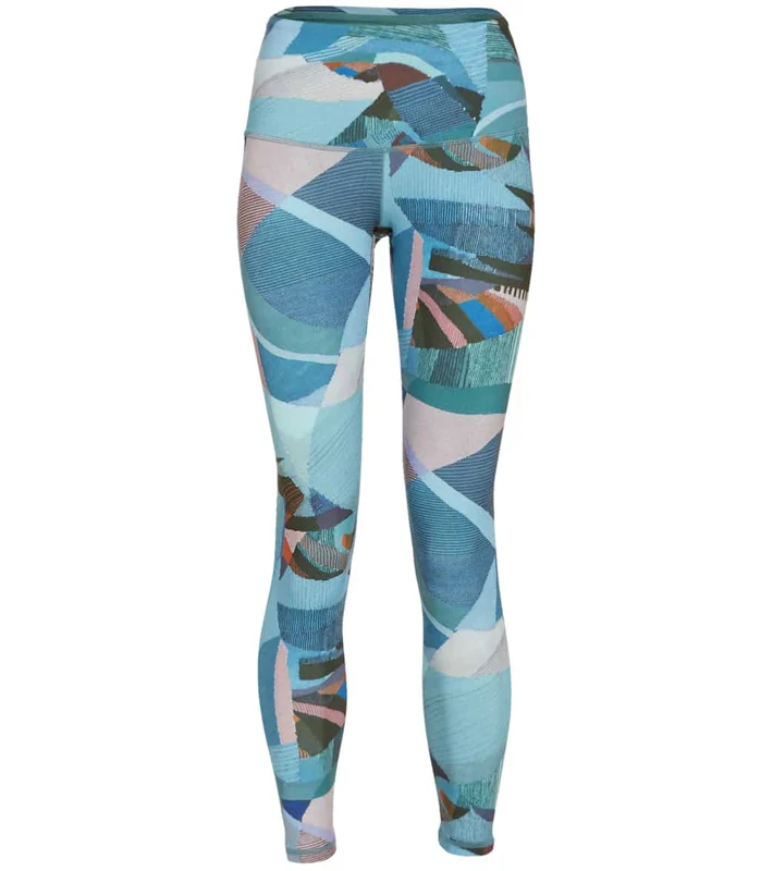prAna Kimble Printed 7/8 Yoga Leggings Peacock Mixer / L