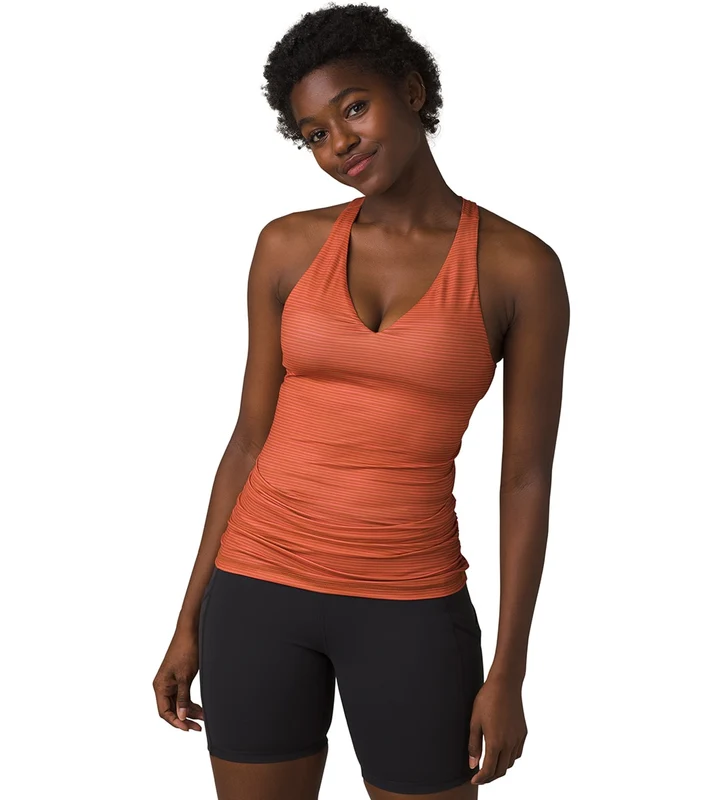 prAna Locano Yoga Bra Tank Copper / S