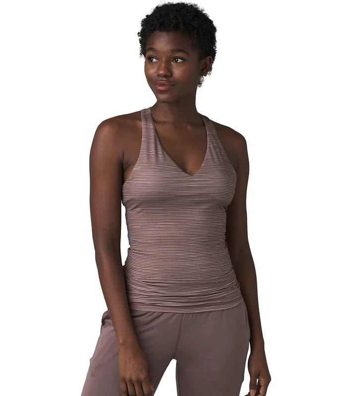 prAna Locano Yoga Bra Tank Moon Quartz / L