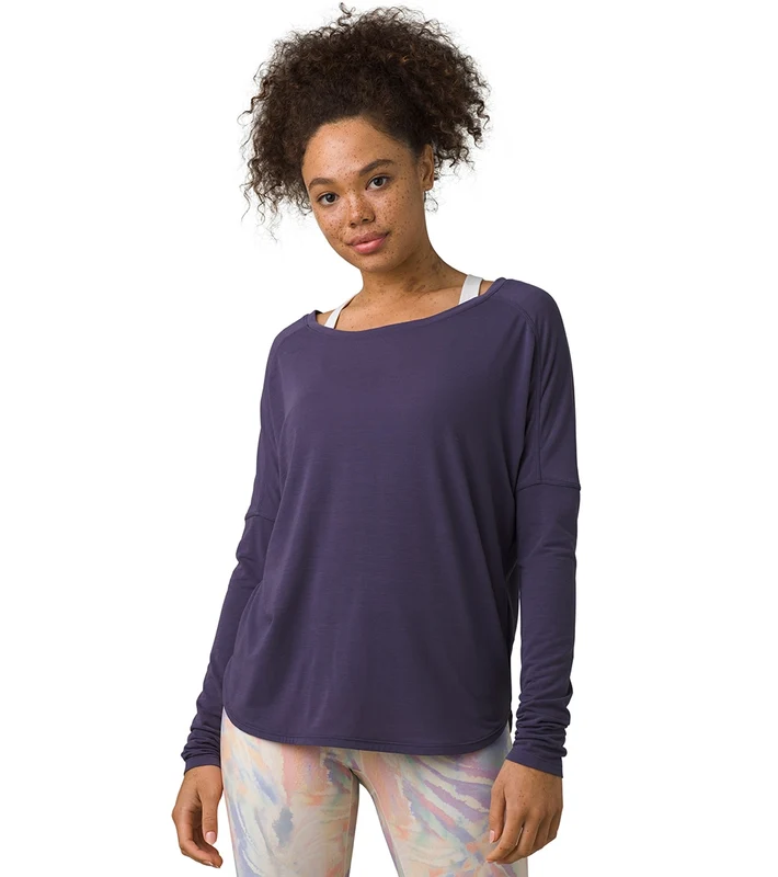 prAna Rogue Long Sleeve Yoga Top Astral Night / S