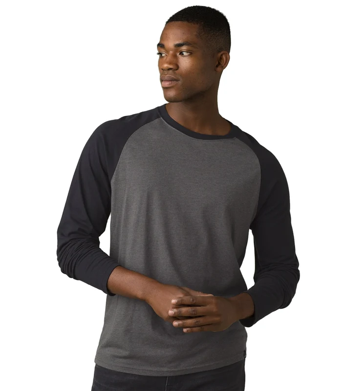 prAna Baseball Raglan Charcoal Heather / XL