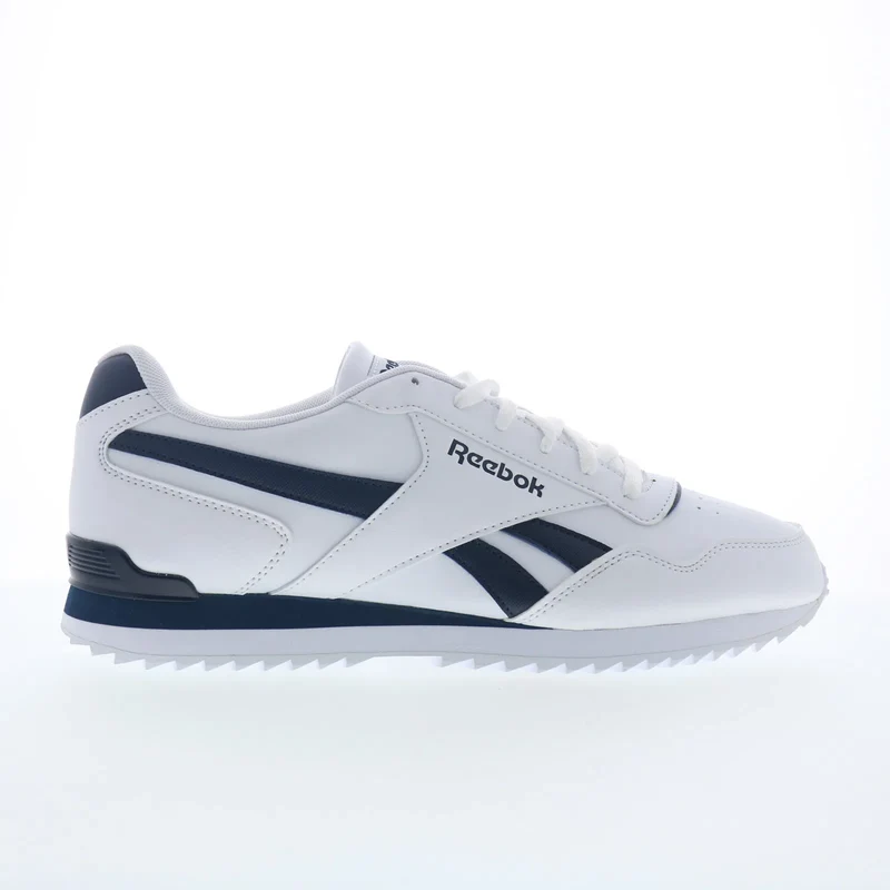 Reebok Royal Glide Ripple Mens White Leather Lifestyle Sneakers Shoes 12
