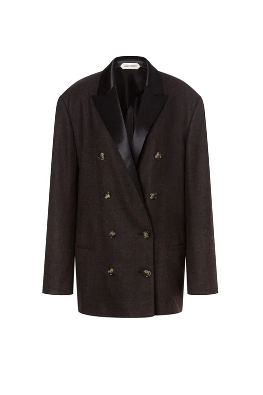 Alberta Ferretti Wool-Blend Notch-Lapel Blazer IT 38
