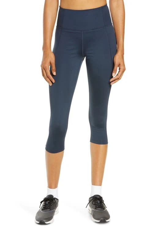 Girlfriend Collective High Waist Capri Leggings - Midnight Midnight / XX Small
