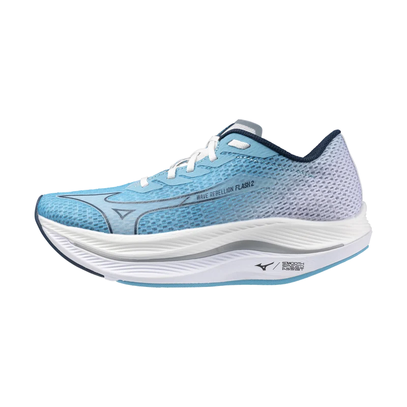 Mizuno Women's Wave Rebellion Flash 2 Running Shoes River Blue/Blue Wing Teal / 9