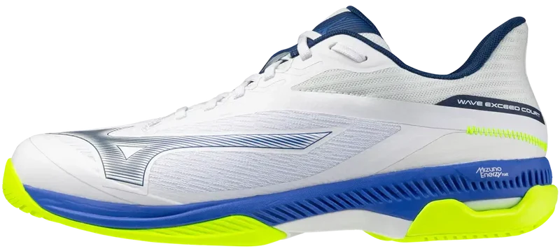 Mizuno 550112 Wave Exceed Court Ac Men's Racquet Sports Shoes - White-Dazzling Blue White Blue / 13