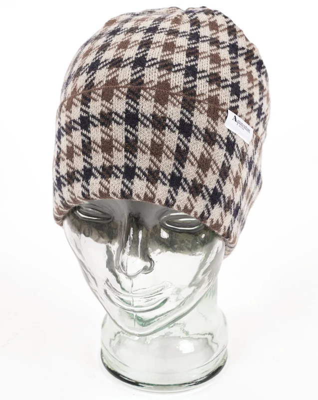 Aquascutum Club Beanie Check ONE SIZE