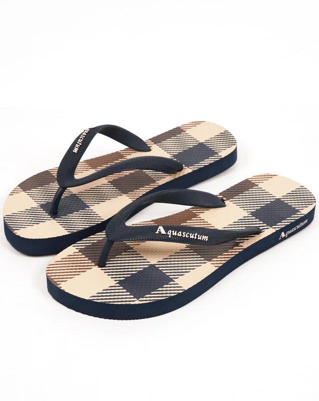 Aquascutum Macro Iconic Flip Flops Navy 9