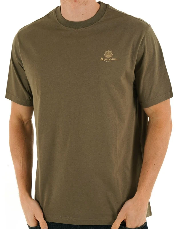 Aquascutum Small Logo T-shirt Army Green 2XL