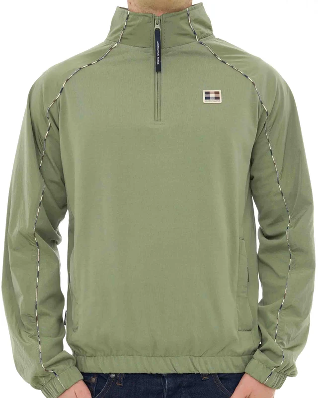 Aquascutum Qtr Zip Tech Sweat Army Green XL