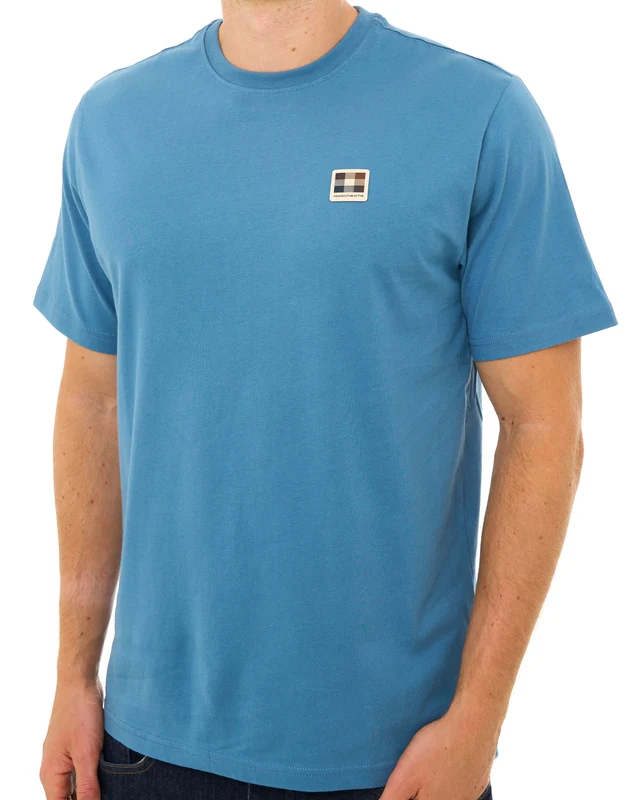Aquascutum Badge T Shirt Avio Blue 3XL