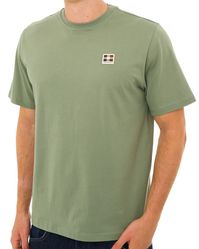 Aquascutum Badge T Shirt Army Green M