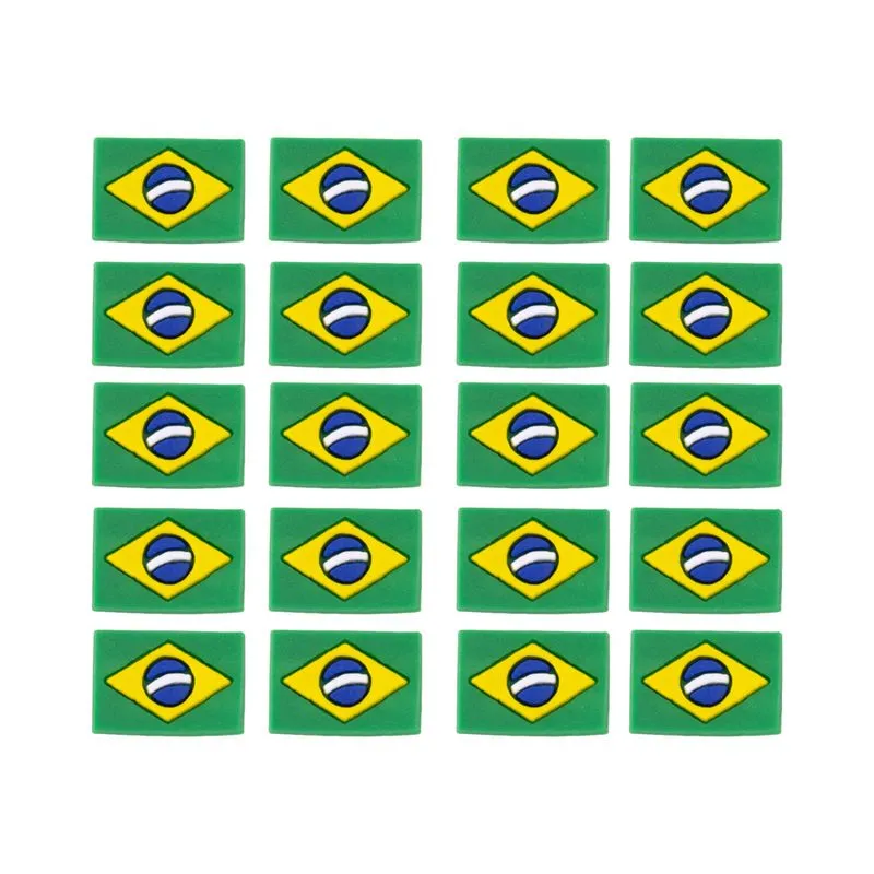 Aplique Bandeira Do Brasil 16X11mm Emborrachado Com 05 Peças 469 - Verde Bandeira
