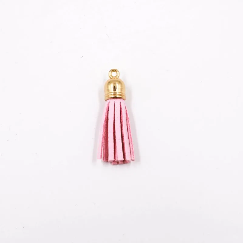 Pingente Franja De Camurça 30Mm Com 5 Peças 213 - Rosa