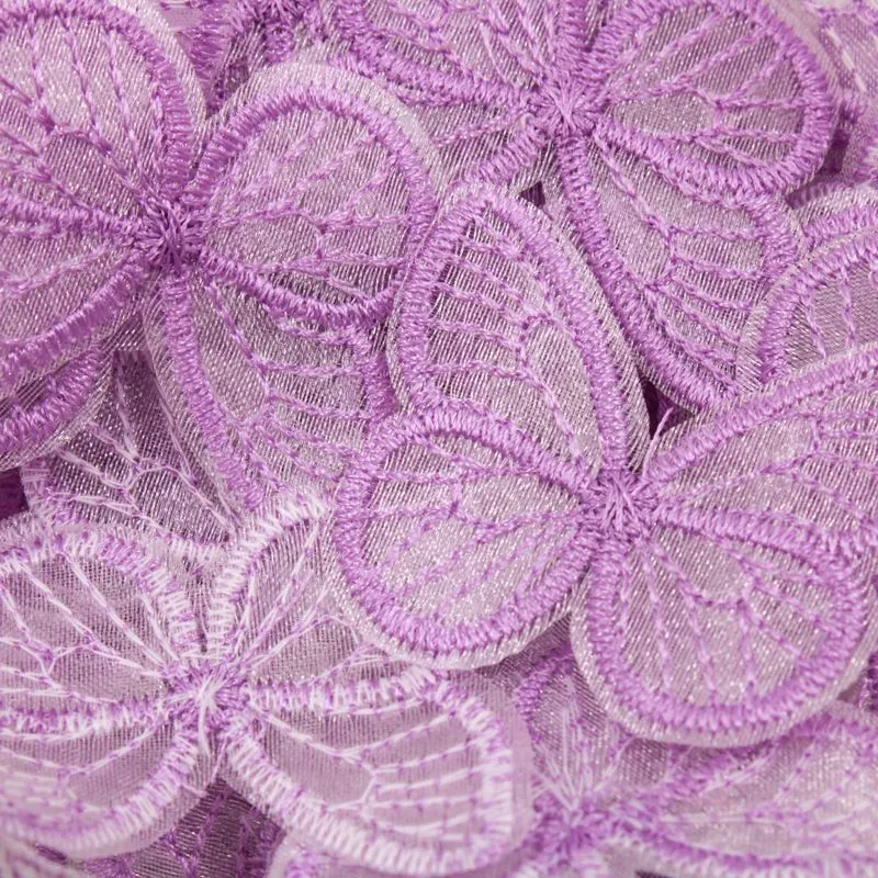 Aplique Borboleta 40Mm Em Poliester Com 05 Peças 458 - Lilas 458