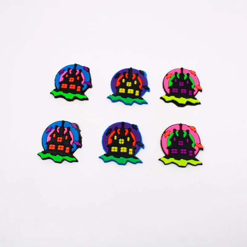 Aplique Castelo De Halloween 39X40mm Emborrachado Com 5 Peças 103 - Colorido