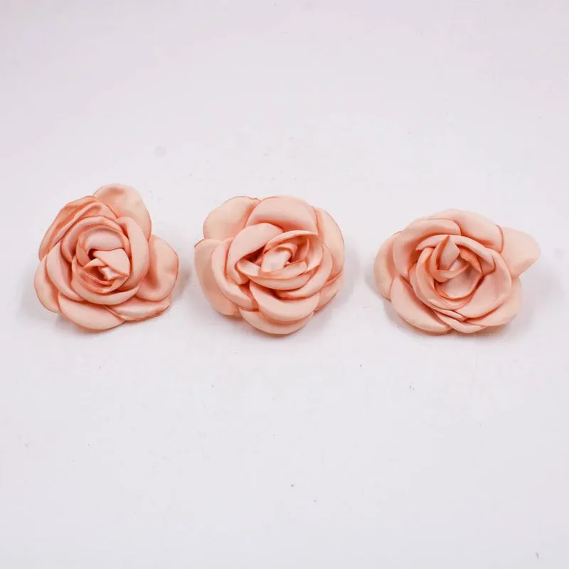 APLIQUE ROSA 60MM EM POLIESTER COM 2 PEÇAS Rosa Velho