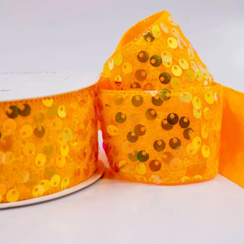 FITA PAETE 38MM EM POLIESTER E PVC COM 01 METRO 238 - Laranja Z38
