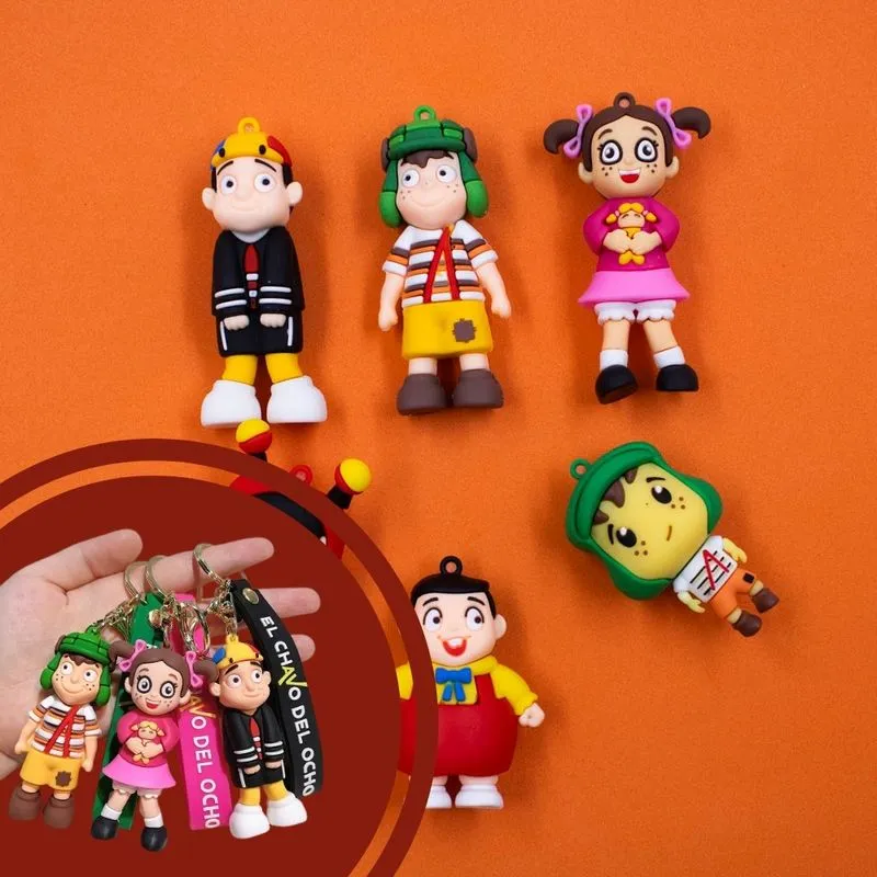 Pingentes Turma Do Chaves 70Mm Emborrachado Com 02 Peças 103 - Colorido