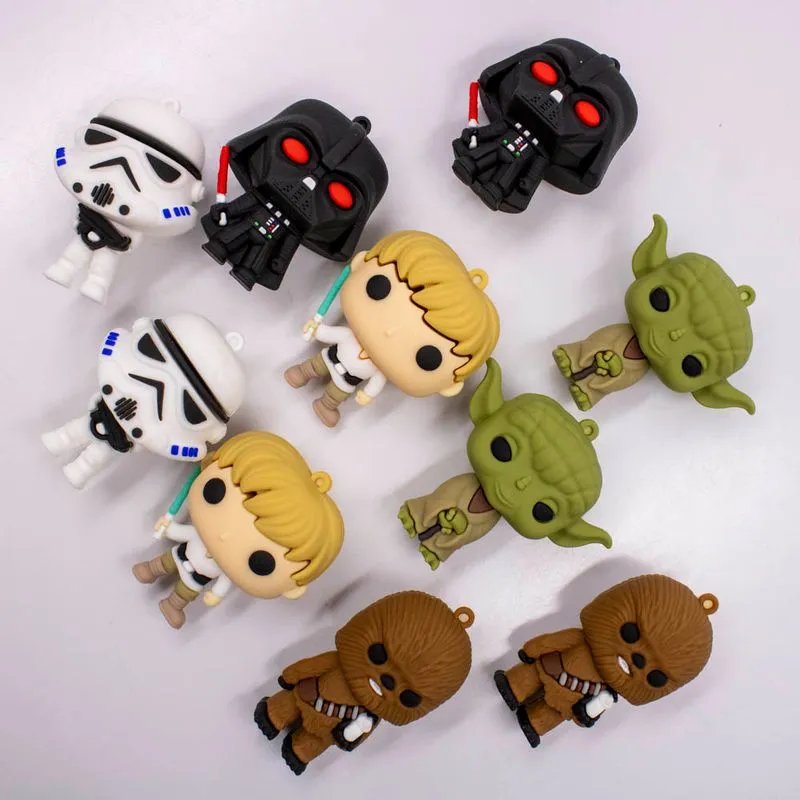 Pingentes Personagens Star Wars 70Mm Emborrachado Com 02 Peças 103 - Colorido