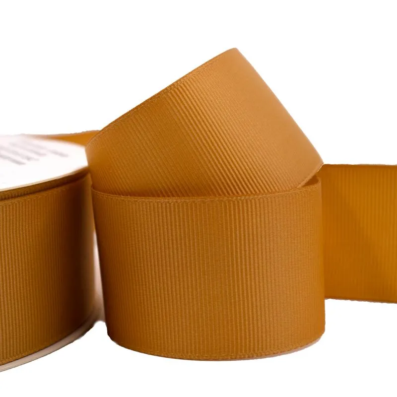 FITA DE GORGURAO LISA LADEIRA PREMIUM 38MM EM POLIESTER COM 01 METRO 690Y - Dourado Envelhecido