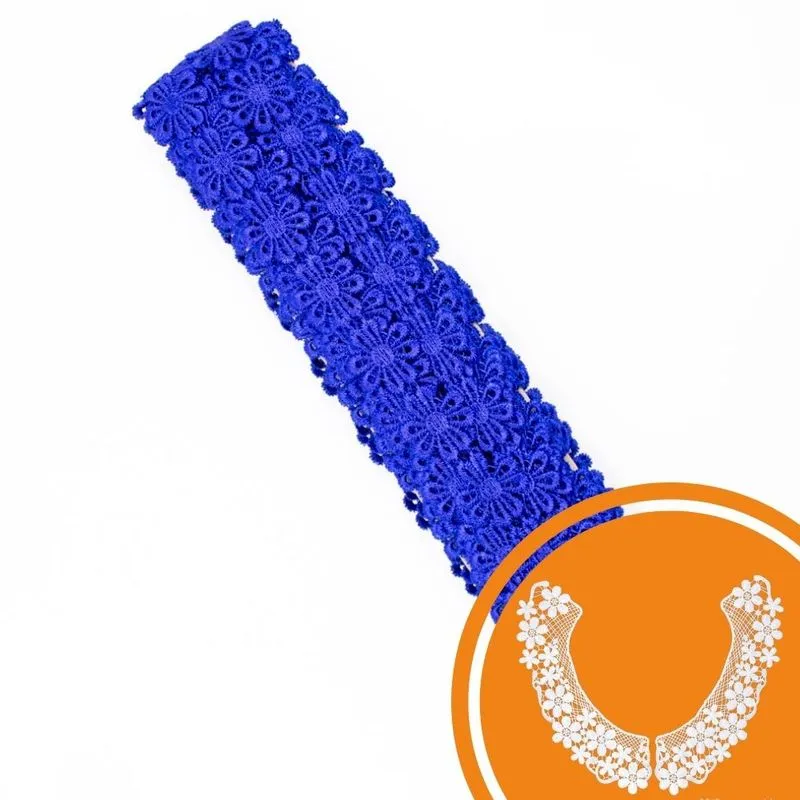 RENDA GUIPIR FLOR 25MM COM 01 METRO Azul Royal
