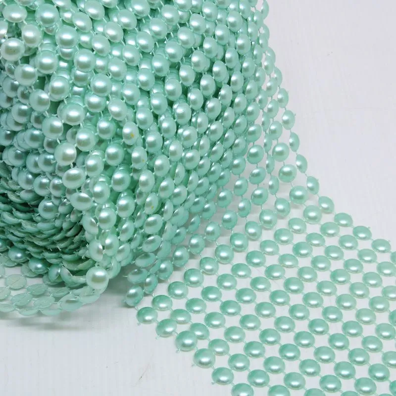 MANTA DE MEIA PEROLA 08MM EM ABS COM 50CM Azul Bebe